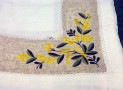 Rectangular tablecloth with lemon application