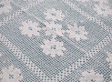 Table Topper square embroidered to the crochet