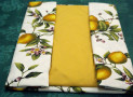 Printed Tablecloth yellow colour with lemon