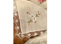 Linen Organza Tablecloth with Sorrento Embroidery Pattern